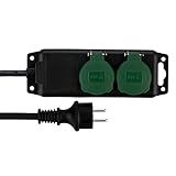 REV Steckdosenleiste - Mehrfachsteckdose 2-Fach IP44, ideal für Garten &...