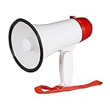 Relaxdays Megafon Stadion, Bullhorn mit klappbarem Griff und Schlaufe, lustiger...