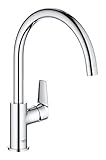 GROHE BauEdge, Küchenarmatur mit hohem Auslauf (Wasserhahn für die Küche,...