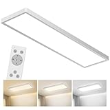 Bowfar LED Deckenleuchte, Leuchten Deckenlampe Rechteckig mit Fernbedienung...