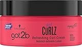 got2b gotCurlz Refreshing Curl Cream (1 x 200 ml), Moisturising Styling Cream...