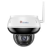 ctronics 4K 8MP PTZ Überwachungskamera Aussen WLAN 2,4/5GHz WiFi Dome IP Kamera...