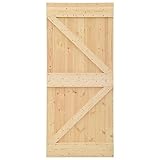 vidaXL Kiefernholz Massiv Tür Rustikal Holzschiebetür Holztür...