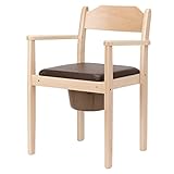 Perla Hygienischer Toilettenstuhl, Nachtstuhl, Holz, herausnehmbarer Eimer mit...