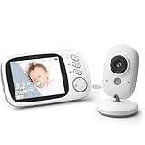 GHB Babyphone mit Kamera Baby Monitor 3.2' LCD Nachtsicht VOX Modus...