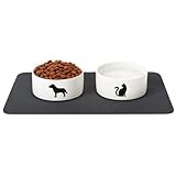 PARENCE.- rutschfeste Napfmatte für Hund und Katze – 30x40 cm Schutzmatte...