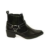 US Brass Herren Westernboots Stiefel, Schwarz - Größe: 43 (9 UK)