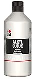 Marabu 12010075070 - Acryl Color weiß 500 ml, cremige Acrylfarbe auf...