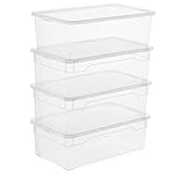 Rotho Clear 4er-Set Aufbewahrungsbox 5l mit Deckel, Kunststoff (PP) BPA-frei,...