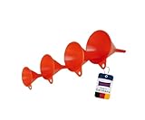 hünersdorff Trichter-Set 4-teilig, Rot | Robuste Einfülltrichter aus...