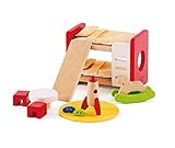 Hape Holz Kinderzimmer Möbel | Detailgetreues Kinderzimmer Puppenhaus Möbelset...