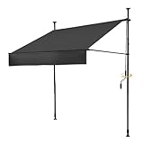BelleMax Klemmmarkise Markise Balkon ohne Bohren, 150 cm x 125 cm Anthrazit,...