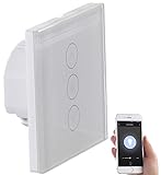 Luminea Home Control WLAN Dimmer: Touch-Lichtschalter & Dimmer, komp. zu Amazon...