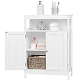 Yaheetech Badschrank freistehender Küchenschrank mit verstellbarem Regal und...