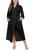 VOGMATE Bademantel Damen Große Größen 3XL Lang Knit Bathrobe Women Plus Size...