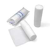 Mullbinden 12 Stück à 10cm x 4,5m | Medizinische PBT Bandagen - Fixierbinden...