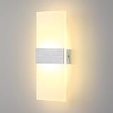 Lightsjoy LED Wandleuchte Innen Moderne Wandlampe Up Down Wandbeleuchtung 3000K...