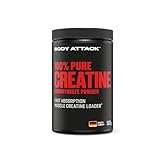 Body Attack Creatin Monohydrat 500 g Pulver - Made in Germany - hochwertiges...