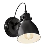 EGLO Wandlampe Priddy, 1 flammige Vintage Wandleuchte im Industrial Design,...