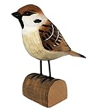 your castle Dekovogel Holzvogel Spatz handgearbeitet aus Lindenholz in...