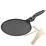 WMF Devil Crepe Pfanne Induktion 27 cm, Pfannkuchenpfanne mit Teigverteiler und...