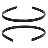 MIETONG 2 Stück Haarband - Schwarz Kunststoff Stirnbänder Einfach Haarband mit...