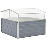 vidaXL Gewächshaus 100x100x85cm Verzinkter Stahl Grau Gartenhaus Treibhaus