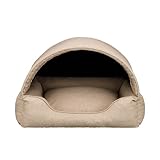 Bjird Hundebett & Hundehütte in einem - Hundehaus mit Dach für kleine und...
