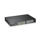 Zyxel 24-Port Gigabit PoE Switch | Smart managed | Rackmontage | 12 PoE+-Ports...