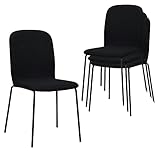 Albatros Stapelstuhl ENNA 4er Set, Schwarz- stapelbarer Konferenzstuhl -...