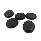 Zen Light Set von 5 Steinen für die heiße Steinmassage - Basalt Lava -Stein...