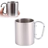 220ML Camping Tasse Edelstahl Camping Becher Campingbecher Trinkbecher Edelstahl...