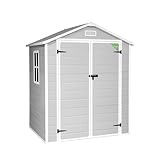 Wasabi - Kunstharz Gartenunterstand Aqua 2,6 mit Fenster - Inklusive Boden -...