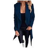 Generisch Langer Damenmantel weichem Fleece mit offenem Frontdesign Oberfläche...