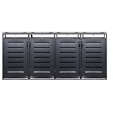 Mega Holz 4er Set Mülltonnenbox 255(B) x 80(T) x 117(H) cm für...