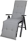 Sun Garden Auflage Relaxliege Naxos 50148-720 hellgrau meliert 176x50x6 cm