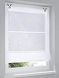 Raffrollo/Ösenrollo Kessy Bessy Weiss 45 * 140 cm