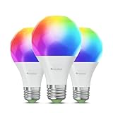 Nanoleaf Matter Essentials Glühbirne, 3 Smarten RGBW E27 LED Lampe - Matter...