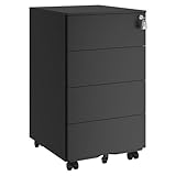 SONGMICS Rollcontainer, Metallschrank, mobiler Aktenschrank, Druckertisch,...