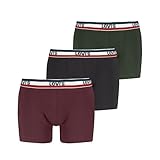 8719965009202 Men's Sportswear Logo Boxer Briefs, Red/Black/Green, M (3er Pack)