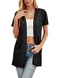 QIXING Sommer Damen Leichte Kurzarm Strickjacke Strickjacke für Damen...