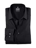 OLYMP Herren Businesshemd Langarm Luxor,Einfarbig,Comfort fit,New Kent,schwarz...