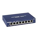 NETGEAR GS108GE LAN Switch 8 Port Netzwerk Switch (Plug-and-Play Gigabit Switch...