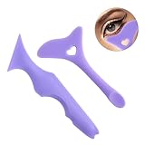 2 Stück Wiederverwendbare Silikon Eyeliner Schablonen – Perfekte Eyeliner...