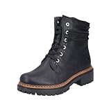 Rieker Damen 72618 Schnürstiefel, Schwarz, 36 EU
