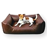 4L Textil Mario Wasserfestes Hundebett Kunstleder Hundekorb aus Kunstleder...