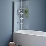 IDMarket - Badewannenabtrennung, 1 Klappe, 80 x 140 cm, mit Profil aus...