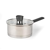 Russell Hobbs Kochtopf Klein 16cm, Edelstahl Topf 1.5L mit Glasdeckel,...