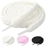 Frundoo 1 Paar Fluffy Laces, Flauschige Schnürsenkel 120 cm Flach...