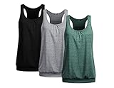 UNibelle Tank Top Damen Yoga Shirt Lauf Sporttop Unifarben Tanktop Ärmellos...